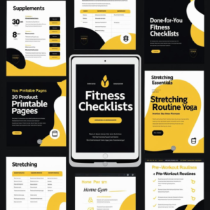 Fitness Progress Planner Printable with PLR Rights