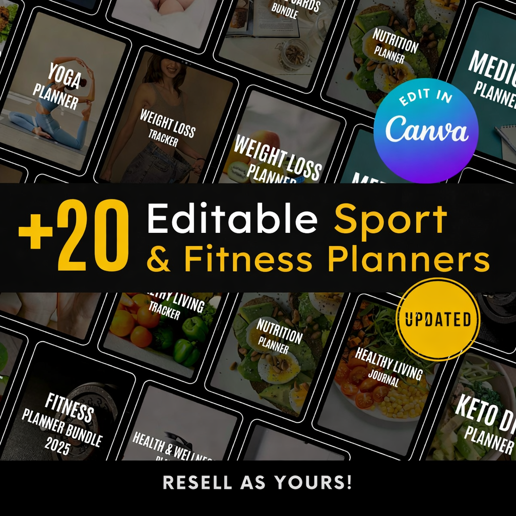 Fitness Planner Mega Bundle with PLR & MRR Resell Rights